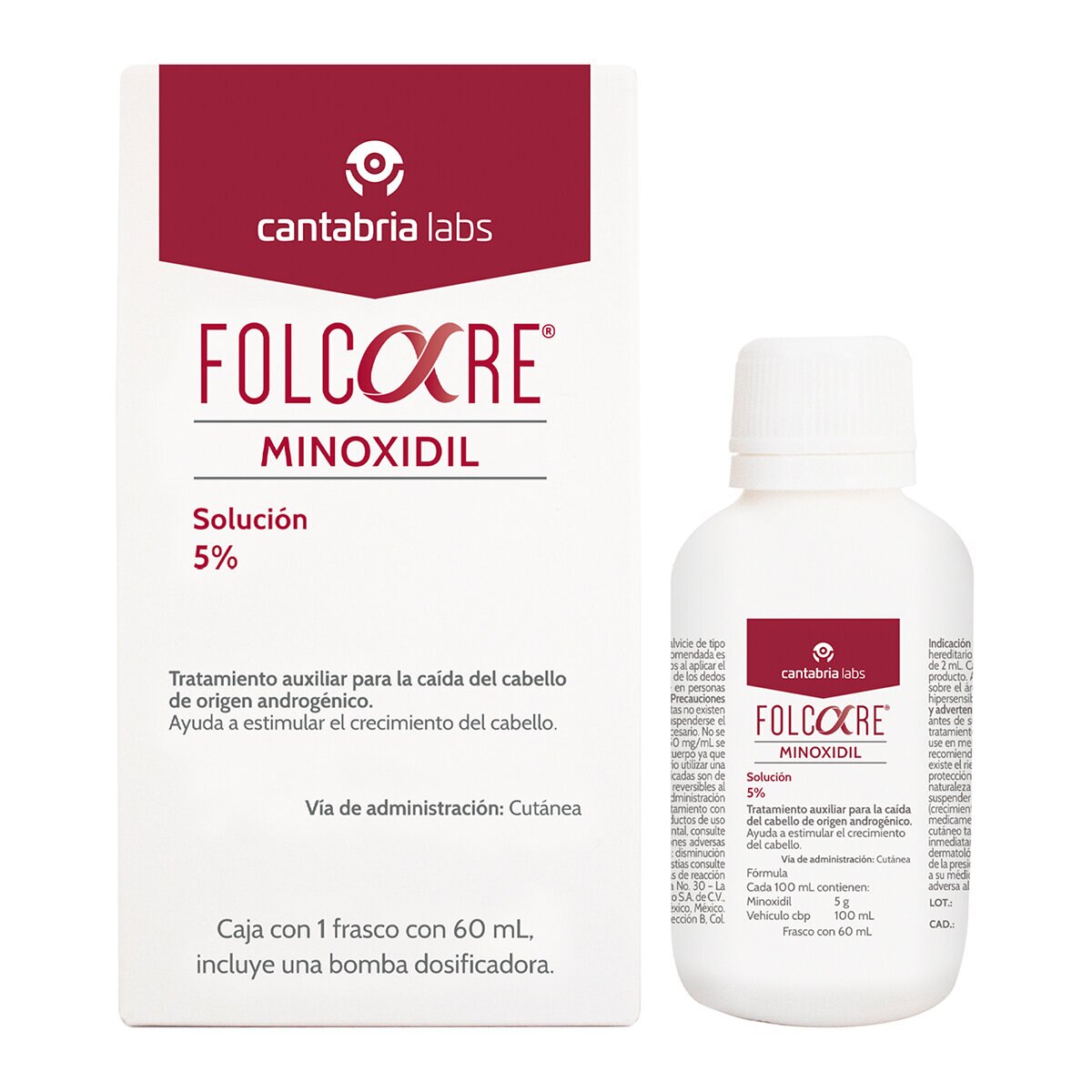 Folcare Minoxidil Solución 5% 60 ml