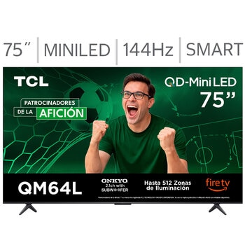 tcl pantalla 75" miniled 4k fire tv