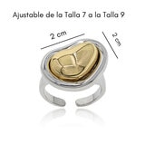 Mayfer, Juego de Collar y Anillo Ajustable, en Alineación de Metal Bañado en Rodio Mayfer, Juego de Collar y Anillo Ajustable, en Alineación de Metal Bañado en Rodio