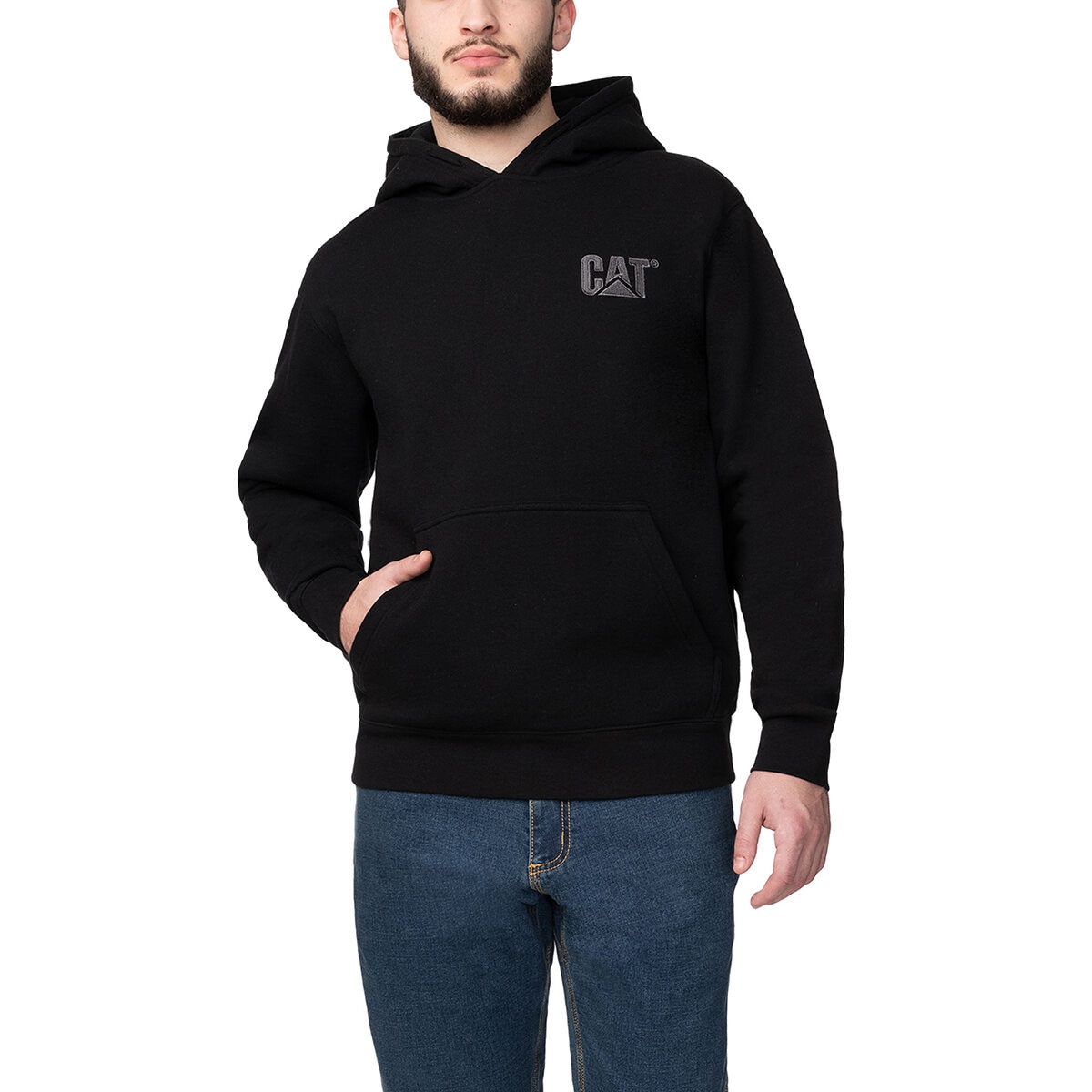 Caterpillar Sudadera para Caballero Negro Grande