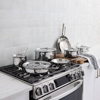 All-Clad, Batería de Cocina de 3 Capas de Acero Inoxidable, 13 Piezas All-Clad, Batería de Cocina de 3 Capas de Acero Inoxidable, 13 Piezas
