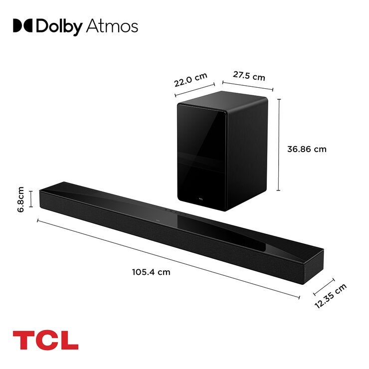 TCL Q75H Barra de Sonido 5.1.2 Canales TCL Q75H Barra de Sonido 5.1.2 Canales