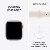 Apple Watch SE 3 (GPS) 44mm Aluminio Blanco Estelar + Correa Deportiva Blanco Estelar - Talla M/L Apple Watch SE 3 (GPS) 44mm Aluminio Blanco Estelar + Correa Deportiva Blanco Estelar - Talla M/L