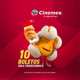 Cinemex 10 Boletos de Cine