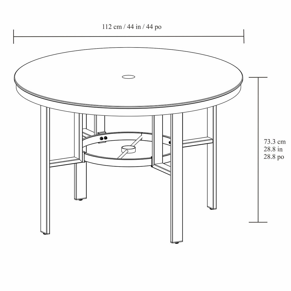 Agio, Clearfield Comedor para Jardín de 5 Piezas Agio, Clearfield Comedor para Jardín de 5 Piezas
