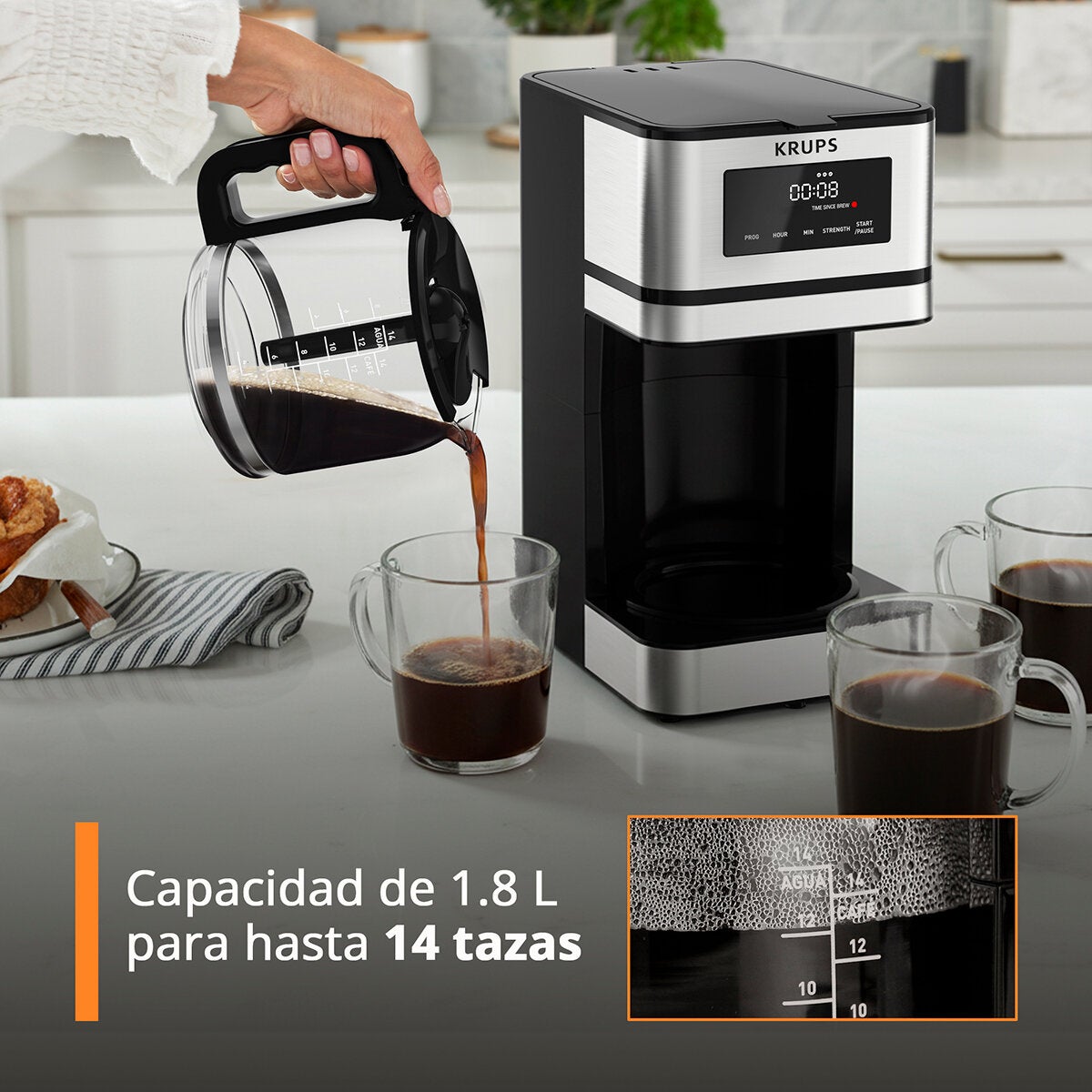 Krups Cafetera de Goteo 14 Tazas Krups Cafetera de Goteo 14 Tazas