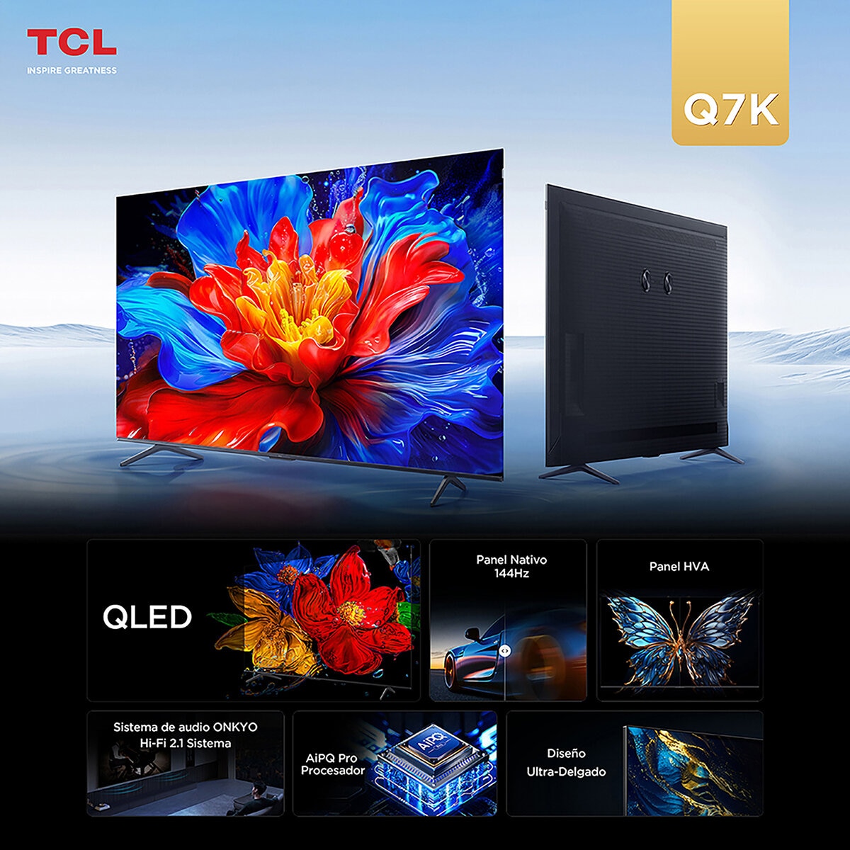 TCL Pantalla 85" QLED 4K Google TV TCL Pantalla 85" QLED 4K Google TV