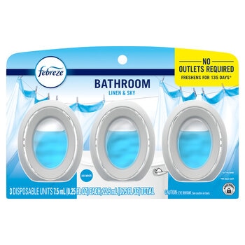 Febreze Bathroom Aromatizante Ambiental 3 pzas de 22.5 ml Febreze Bathroom Aromatizante Ambiental 3 pzas de 22.5 ml