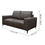 Muebles Liz, Qubo, Love Seat Café Obscuro