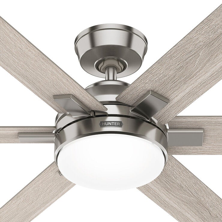 Hunter, Ventilador de Techo Georgetown 52" Acabado Níquel Cepillado Hunter, Ventilador de Techo Georgetown 52" Acabado Níquel Cepillado