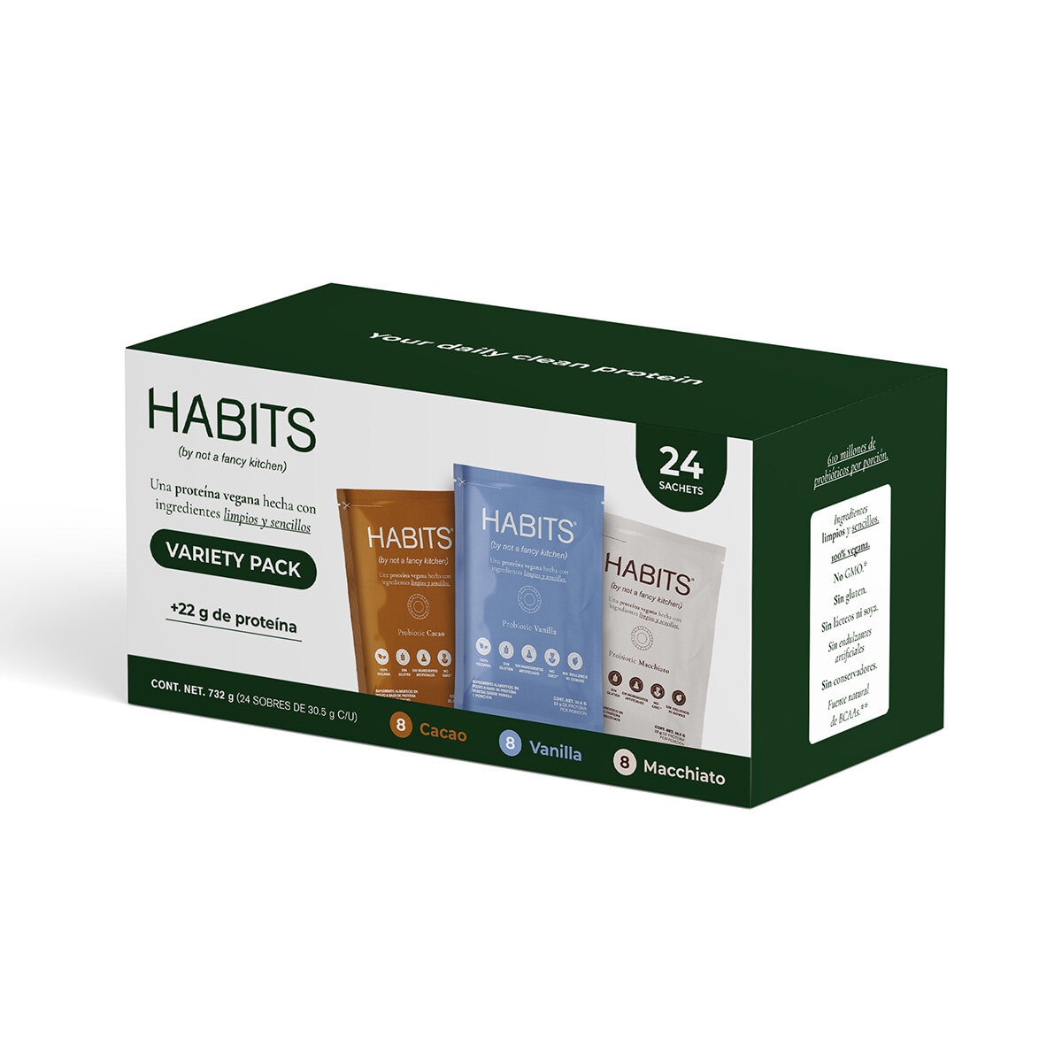 Habits by Not a Fancy Kitchen Proteína Vegetal Variety Pack 24 / 30.5 g Habits by Not a Fancy Kitchen Proteína Vegetal Variety Pack 24 / 30.5 g