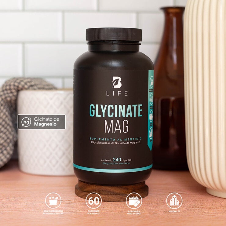 B Life Glicinato de Magnesio Frasco con 240 Cápsulas B Life Glicinato de Magnesio Frasco con 240 Cápsulas
