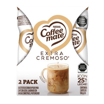 Coffee Mate Extra Cremoso Sustituto de Crema en polvo 2 pzas de 550 g Coffee Mate Extra Cremoso Sustituto de Crema en polvo 2 pzas de 550 g