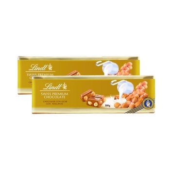 Lindt Barras de Chocolate y Avellanas Enteras 2 pzas de 300 g Lindt Barras de Chocolate y Avellanas Enteras 2 pzas de 300 g