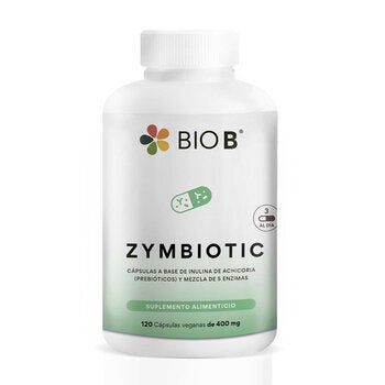 Bio B Zymbiotic Prebióticos y Mezcla de 5 Enzimas 120 Cápsulas Bio B Zymbiotic Prebióticos y Mezcla de 5 Enzimas 120 Cápsulas