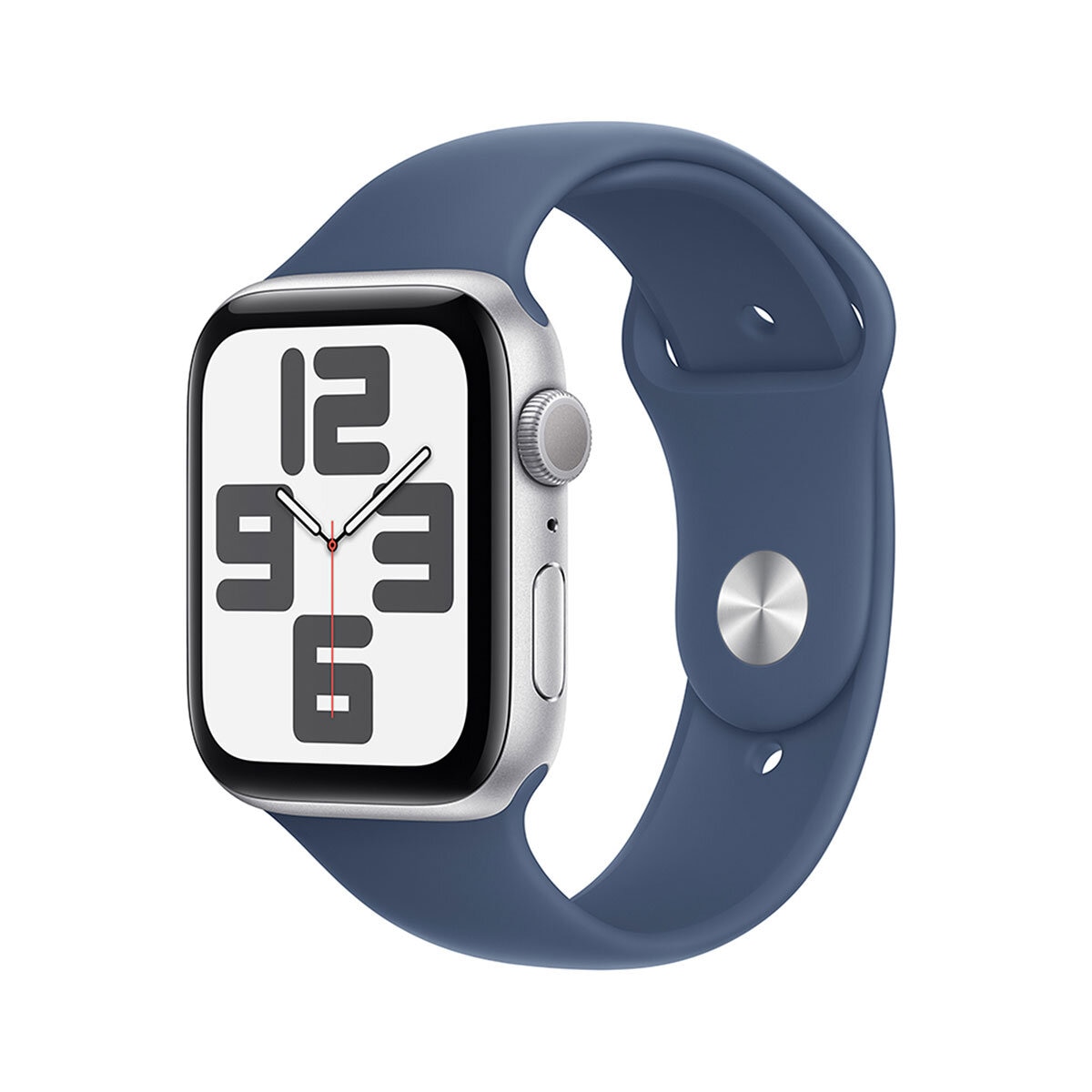 Apple Watch SE (GPS+Cellular) Caja de Aluminio Plata 44mm con Correa Deportiva Azul Denim M/L