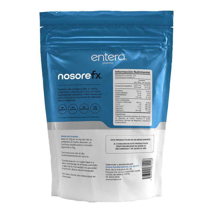 Entera Pharma Nosore FX Colágeno Hidrolizado Fortificado en Polvo 300gr Entera Pharma Nosore FX Colágeno Hidrolizado Fortificado en Polvo 300gr