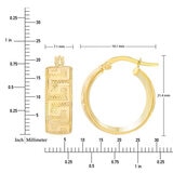 Arracadas, Oro Amarillo de 14K