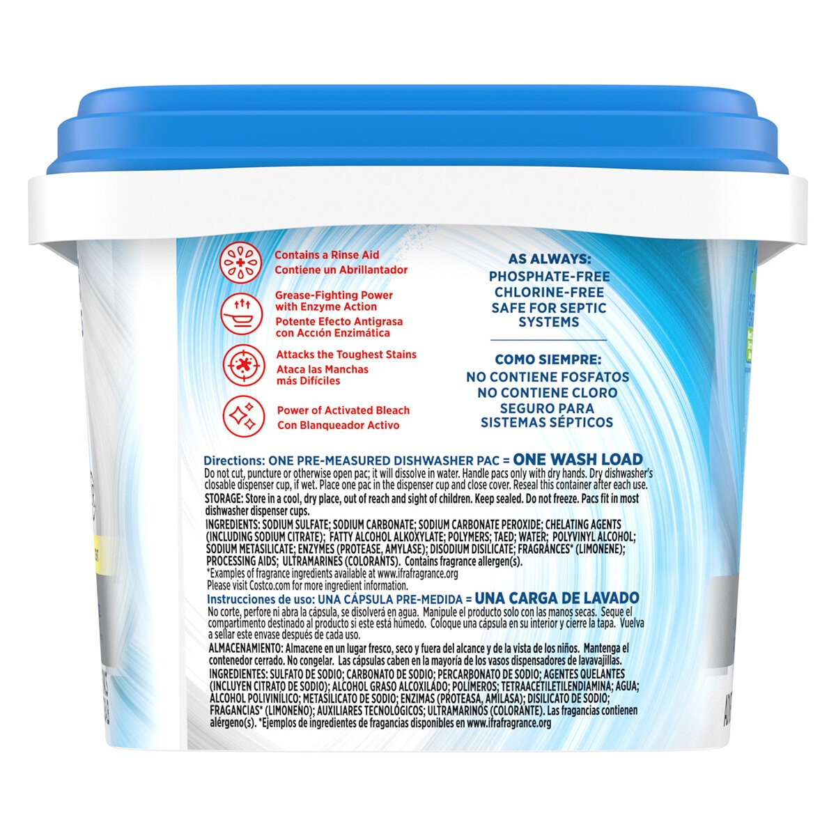 Kirkland Signature Detergente para Lavavajillas 115 pzas Kirkland Signature Detergente para Lavavajillas 115 pzas