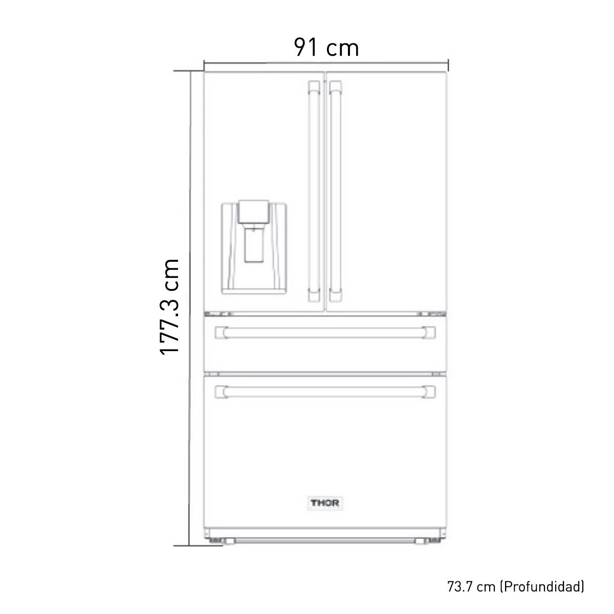 Thor Kitchen Refrigerador 36" French Door Thor Kitchen Refrigerador 36" French Door