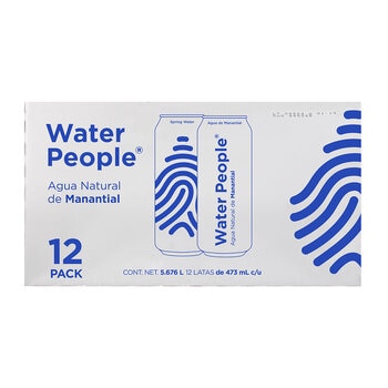 Water People Agua de Manantial en Lata 12 pzs de 473 ml