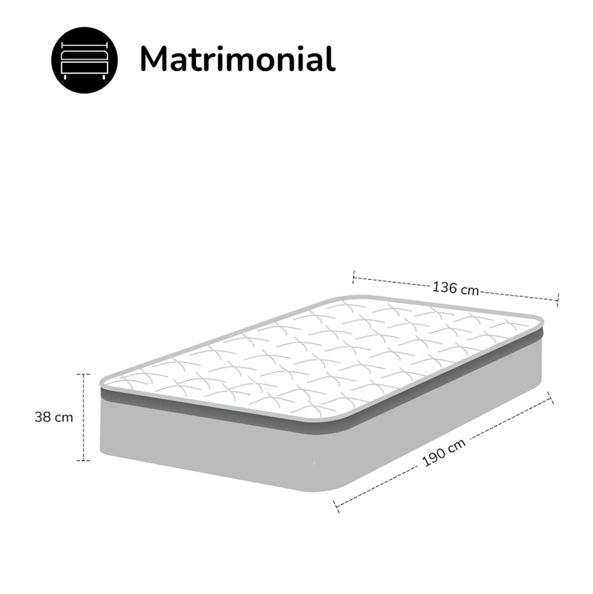 América, Brunel, Colchón Matrimonial América, Brunel, Colchón Matrimonial