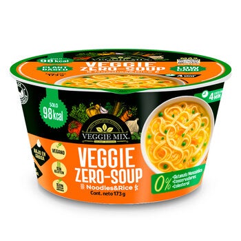 Veggie Zero Sopa Instantánea de Fideos y Arroz 6/173g Veggie Zero Sopa Instantánea de Fideos y Arroz 6/173g