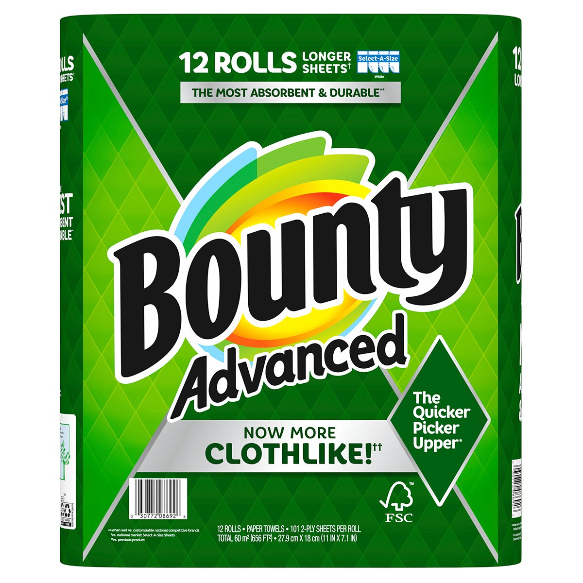 Bounty Advanced Servitoalla 12 rollos de 101 hojas Bounty Advanced Servitoalla 12 rollos de 101 hojas