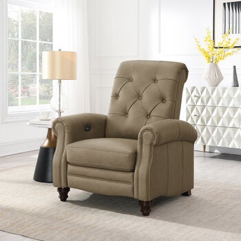 Simon Li Furniture, Sillón Reclinable de Piel con Sistema Eléctrico Simon Li Furniture, Sillón Reclinable de Piel con Sistema Eléctrico