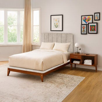 Violanti, Cama Matrimonial Beige Violanti, Cama Matrimonial Beige