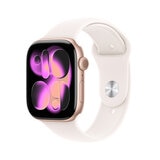 Apple Watch Series 11 (GPS) 46mm Aluminio Oro Rosa + Correa Deportiva Rubor Claro - Talla S/M Apple Watch Series 11 (GPS) 46mm Aluminio Oro Rosa + Correa Deportiva Rubor Claro - Talla S/M