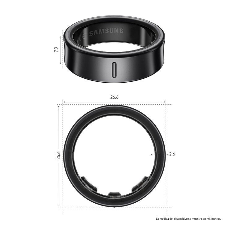 Samsung Galaxy Smart Ring Negro Titanio - Talla 12 Samsung Galaxy Smart Ring Negro Titanio - Talla 12