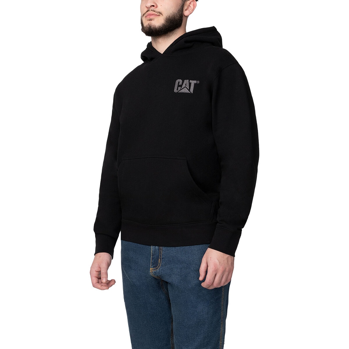 Caterpillar Sudadera para Caballero Negro Grande