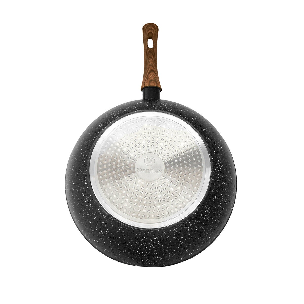 Westinghouse, Wok de 30 cm, Marmol Negro con Mango de Madera Westinghouse, Wok de 30 cm, Marmol Negro con Mango de Madera