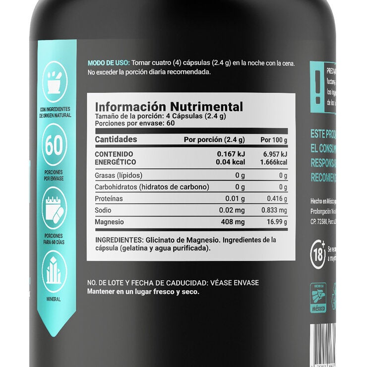 B Life Glicinato de Magnesio Frasco con 240 Cápsulas B Life Glicinato de Magnesio Frasco con 240 Cápsulas