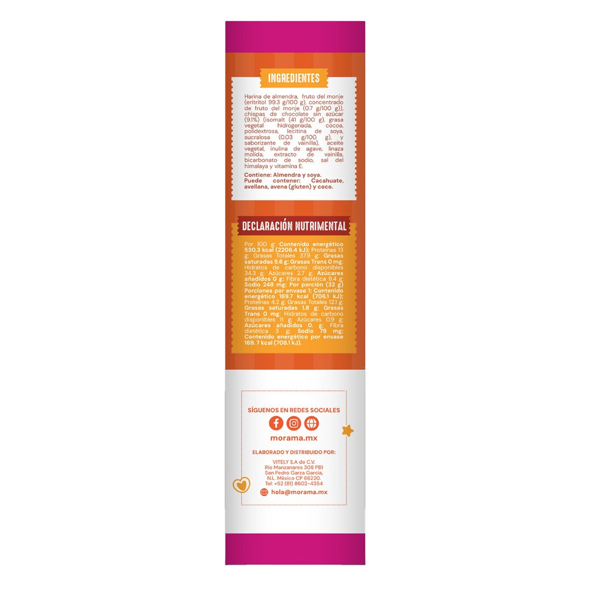 Morama Galletas Keto con Chispas de Chocolate 384 g Morama Galletas Keto con Chispas de Chocolate 384 g