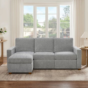 Thomasville, Sofá Estilo Chaise Reversible De Tela De 2 Piezas Con Reposapiés Eléctrico Y Almacenamiento Thomasville, Sofá Estilo Chaise Reversible De Tela De 2 Piezas Con Reposapiés Eléctrico Y Almacenamiento