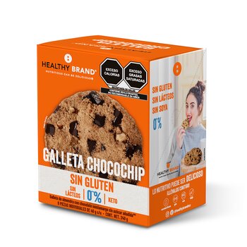 Healthy Brand Galletas Keto con Chispas de Chocolate 6 pzas de 40 g