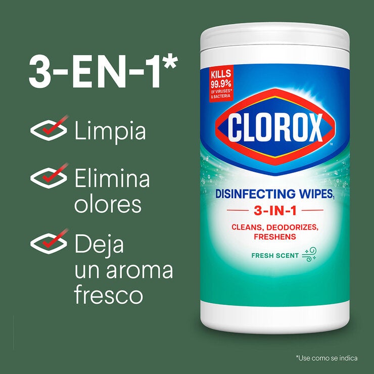 Clorox Toallas Desinfectantes 5 pzas con 85 Toallitas cada una Clorox Toallas Desinfectantes 5 pzas con 85 Toallitas cada una