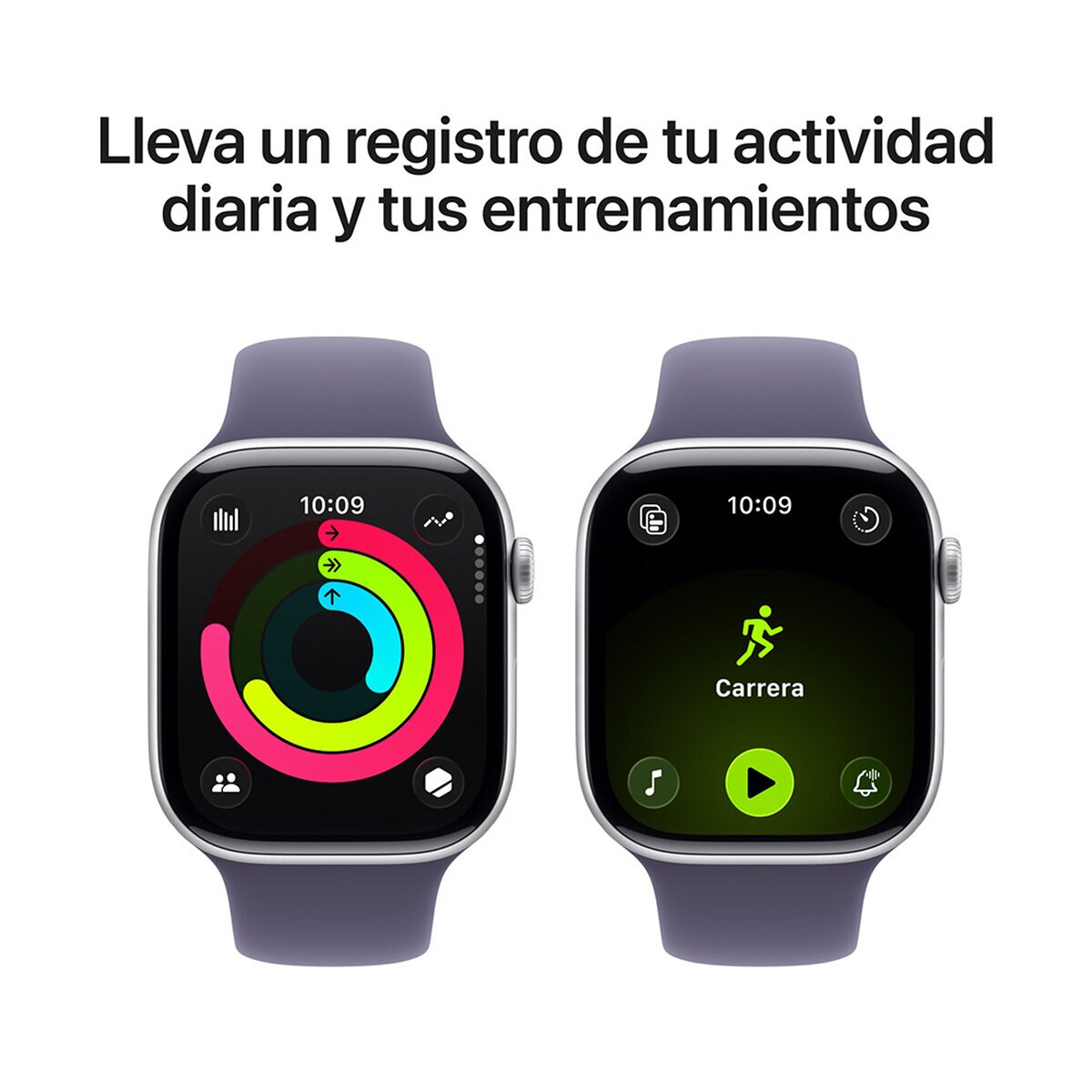 Apple Watch Series 11 (GPS + Celular) 46mm Aluminio Plata + Correa Deportiva Morado Niebla + Talla S/M Apple Watch Series 11 (GPS + Celular) 46mm Aluminio Plata + Correa Deportiva Morado Niebla + Talla S/M