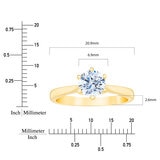 Anillo, 1.00ctw Diamante Solitario, Oro Amarillo 14K