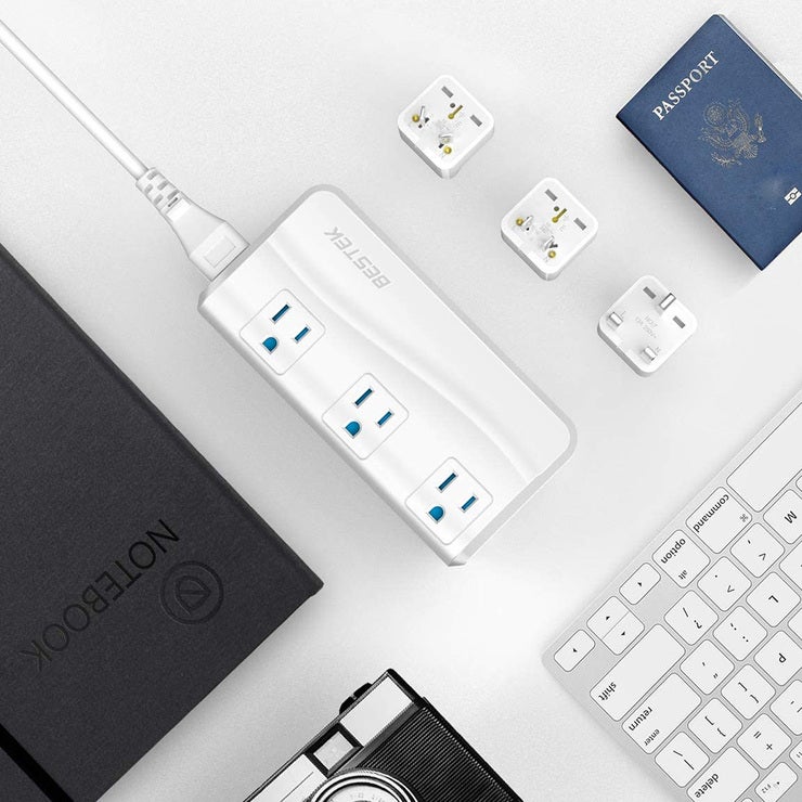 Bestek, Multicontacto Convertidor Universal con Adaptadores Independientes MRJ201KU Bestek, Multicontacto Convertidor Universal con Adaptadores Independientes MRJ201KU