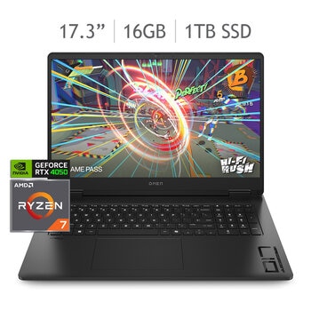 HP OMEN Gaming 17-db0006la Laptop 17.3" Full HD AMD Ryzen 7 16GB 1TB SSD