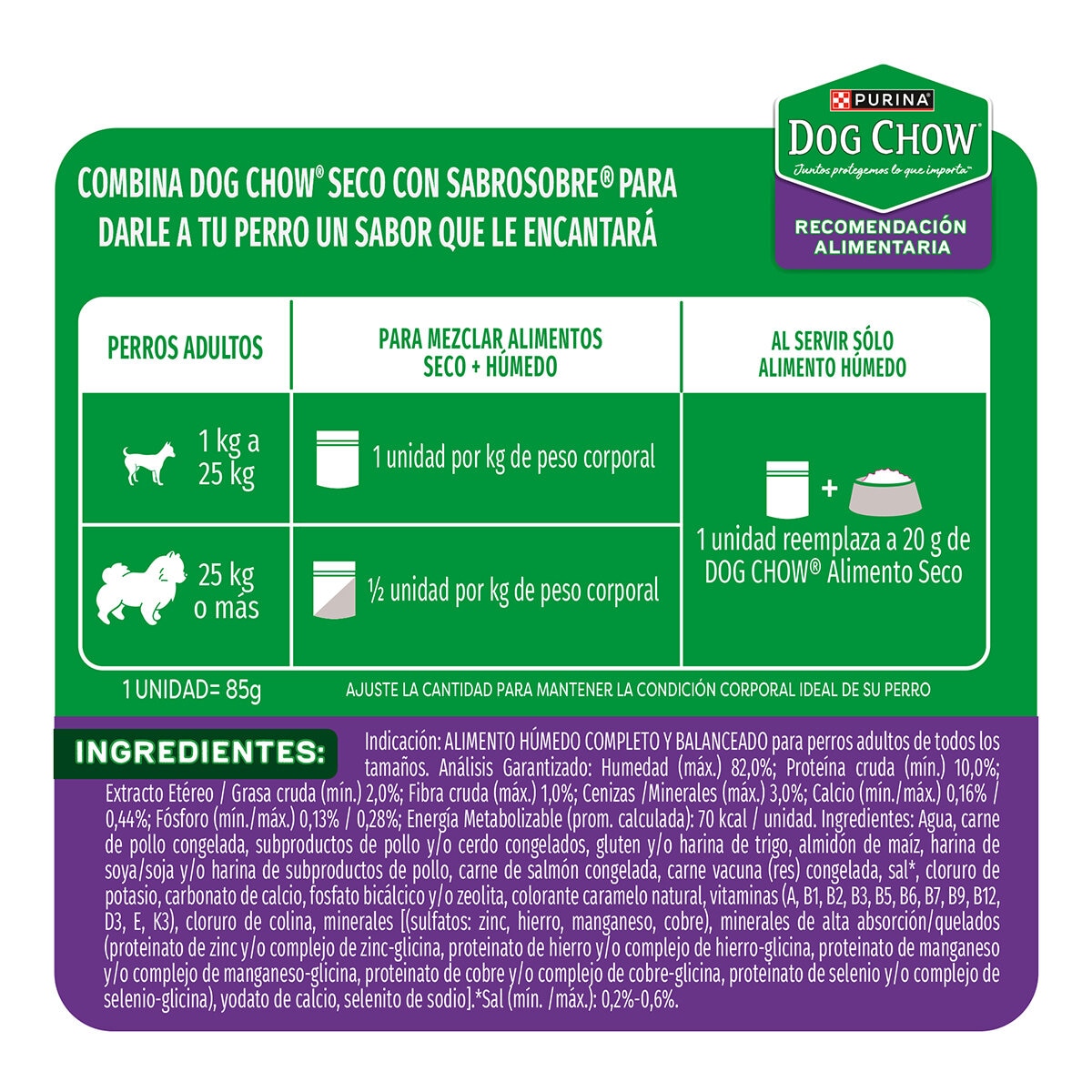 Dog Chow Alimento Húmedo para Perro Adulto Sabor Carne, Pollo y Salmón 40 pzas Dog Chow Alimento Húmedo para Perro Adulto Sabor Carne, Pollo y Salmón 40 pzas