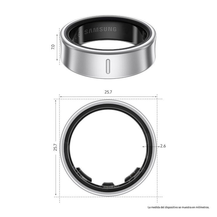 Samsung Galaxy Smart Ring Plata Titanio - Talla 11 Samsung Galaxy Smart Ring Plata Titanio - Talla 11