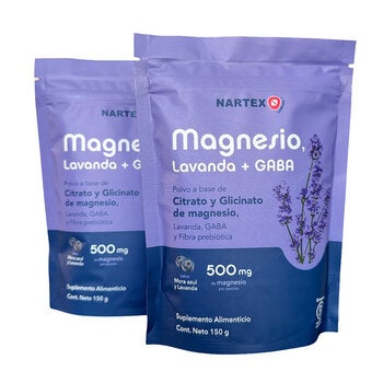 Magnesio, Gaba y Lavanda en Polvo 2 Bolsas de 150 gr c/u Magnesio, Gaba y Lavanda en Polvo 2 Bolsas de 150 gr c/u