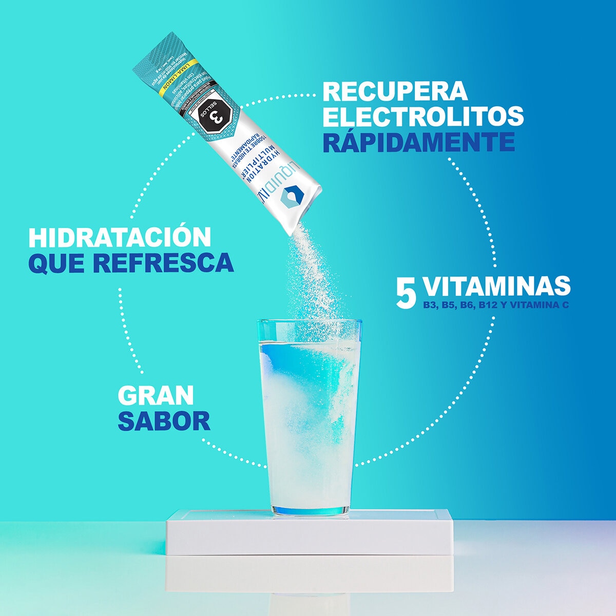 Liquid I.V. Electrolitos en Polvo 30 pzas de 16 gr