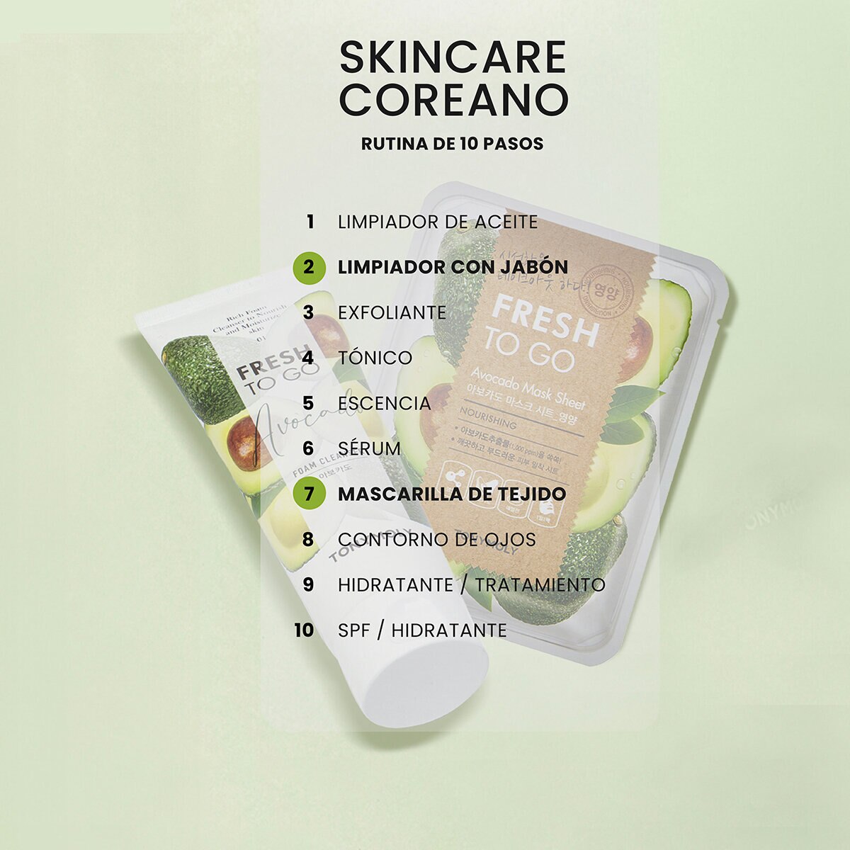 Tony Moly Fresh To Go Avocado Cleanser y Mascarilla 2 pzas Tony Moly Fresh To Go Avocado Cleanser y Mascarilla 2 pzas