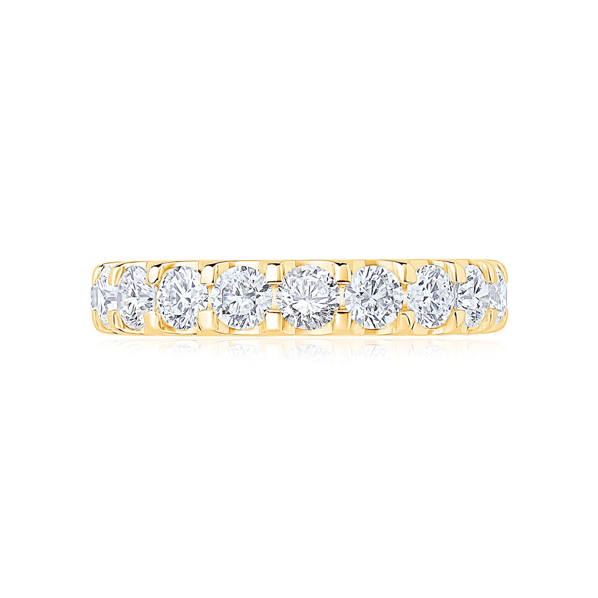 Anillo de Eternidad, 3.00ctw Diamantes, Oro Amarillo de 14K