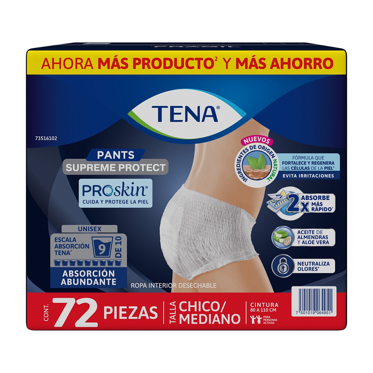 Tena Pants Mediano 72 pzas Tena Pants Mediano 72 pzas